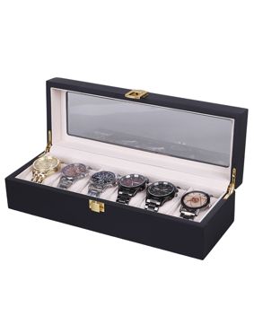 Tiera watch box 6 piece black