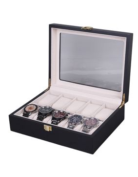 Tiera watch box 10 piece black