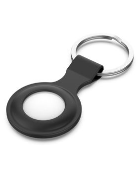 Tiera silicone Apple AirTag key ring black