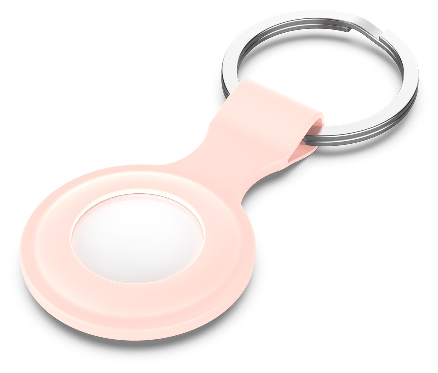 Tiera silicone Apple AirTag key ring pink