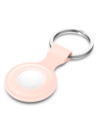 Tiera silicone Apple AirTag key ring pink