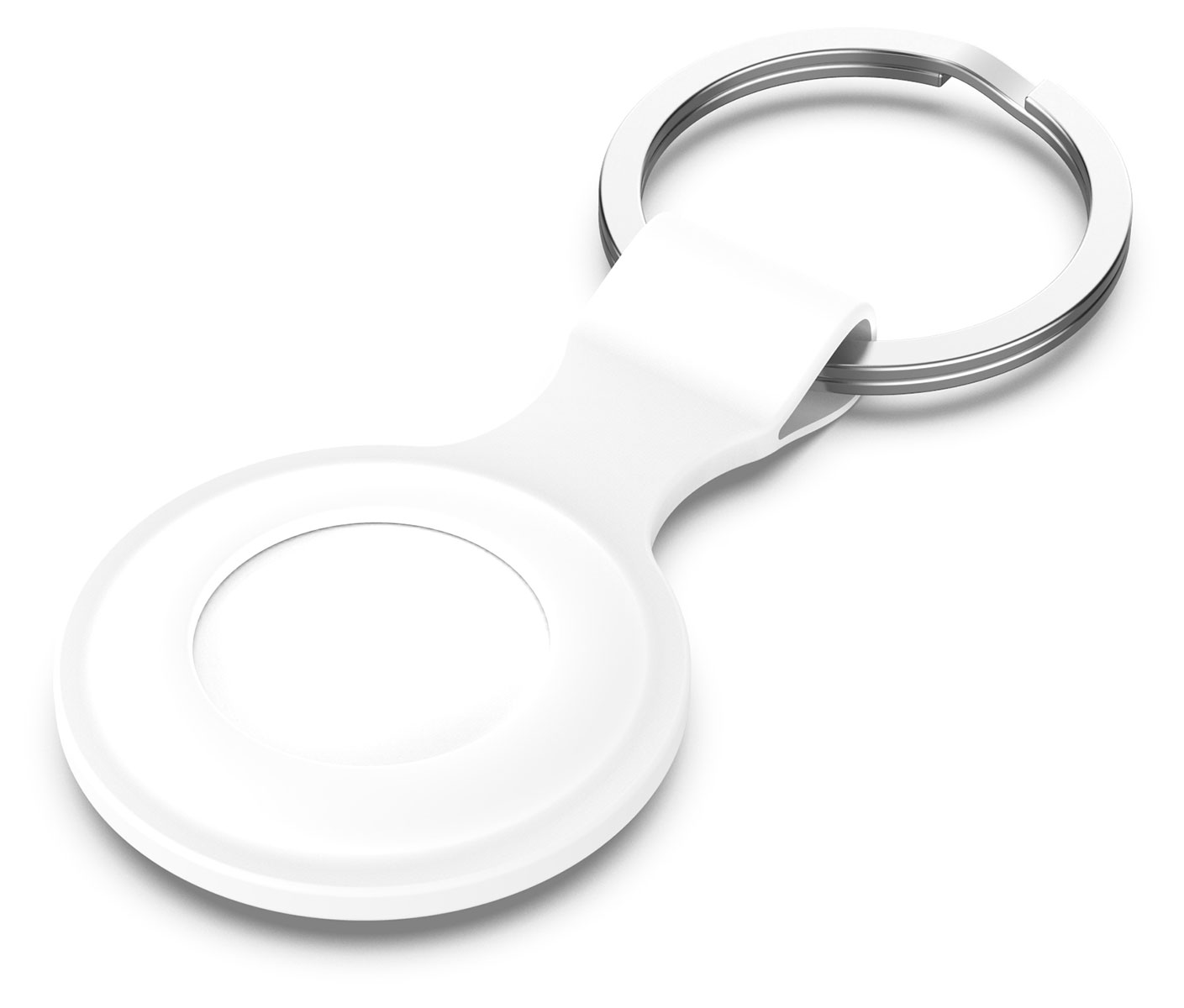 Tiera silicone Apple AirTag key ring white