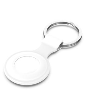 Tiera silicone Apple AirTag key ring white