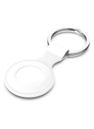 Tiera silicone Apple AirTag key ring white