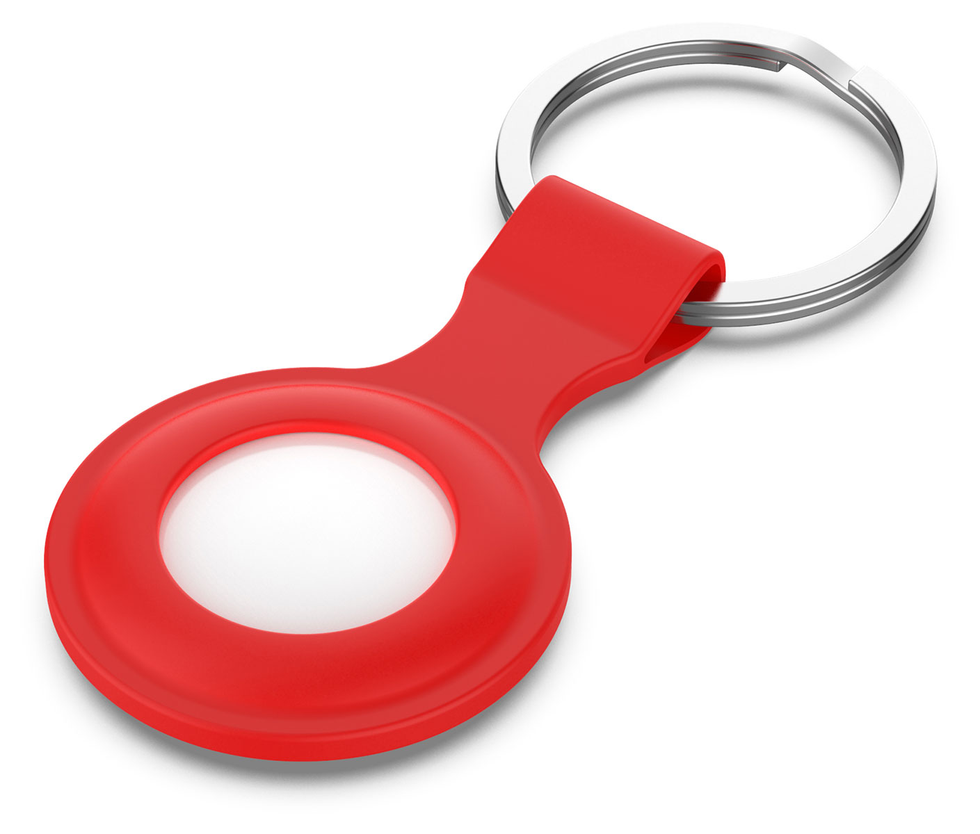 Tiera silicone Apple AirTag key ring red