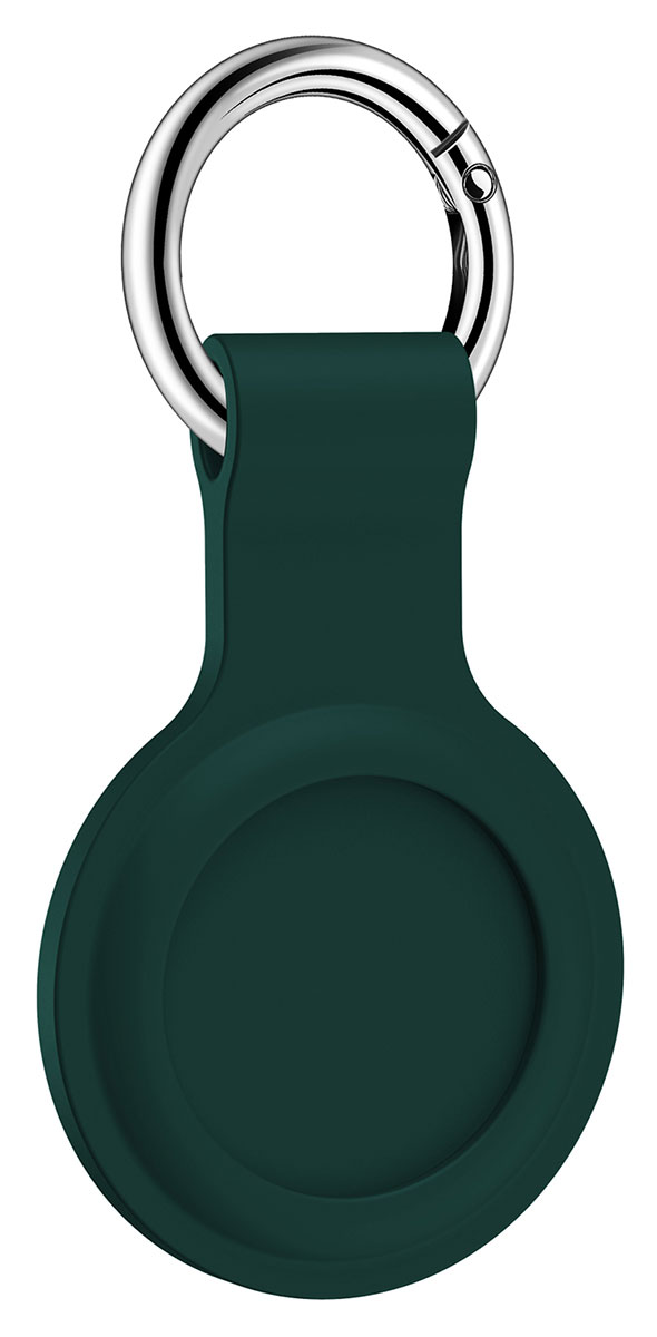 Tiera silicone Apple AirTag key ring holder green