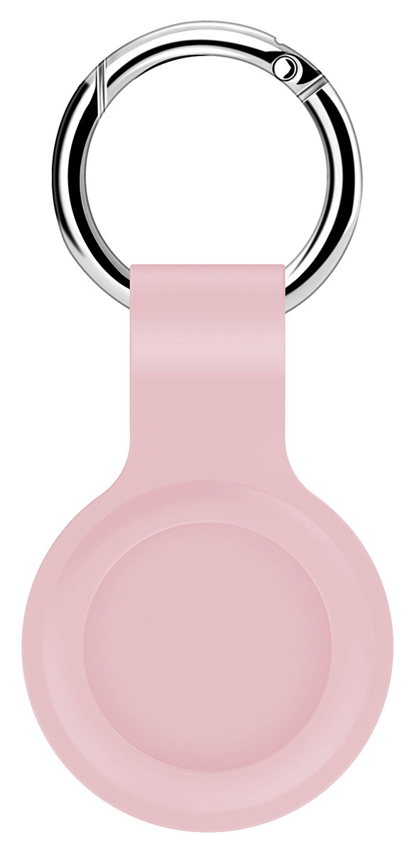 Tiera silicone Apple AirTag key ring holder pink