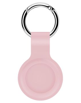 Tiera silicone Apple AirTag key ring holder pink