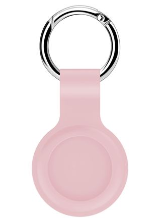 Tiera silicone Apple AirTag key ring holder pink