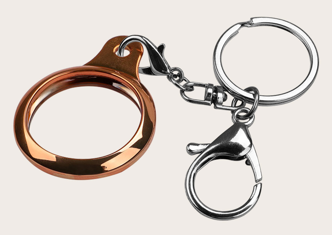 Tiera muovinen Apple AirTag key ring red