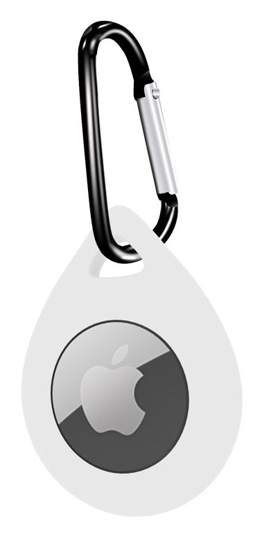 Tiera Apple AirTag silicone drop-shaped cover white