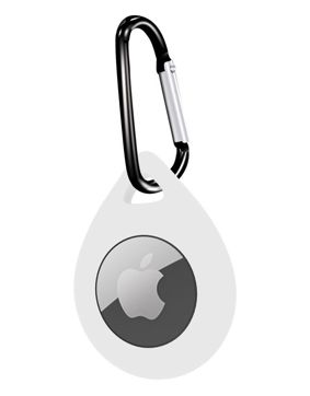 Tiera Apple AirTag silicone drop-shaped cover white