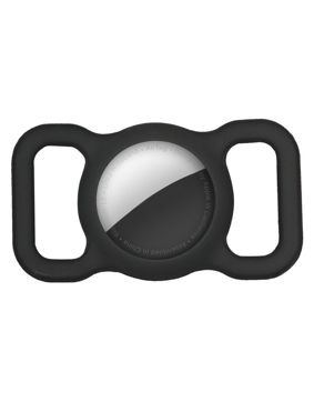 Tiera Apple AirTag dog and cat collar holder black