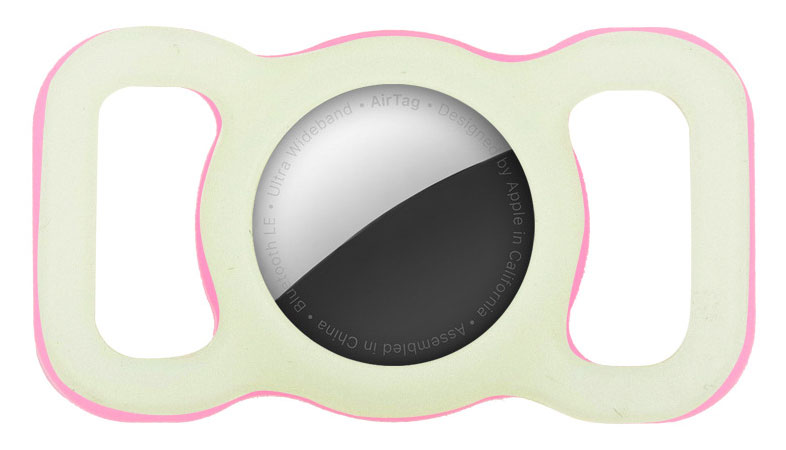 Tiera Apple AirTag dog and cat collar holder white