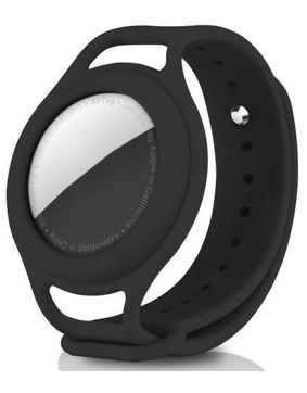Tiera kids' silicone bracelet for Apple AirTag black