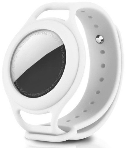 Tiera kids' silicone bracelet for Apple AirTag white