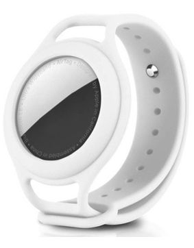Tiera kids' silicone bracelet for Apple AirTag white