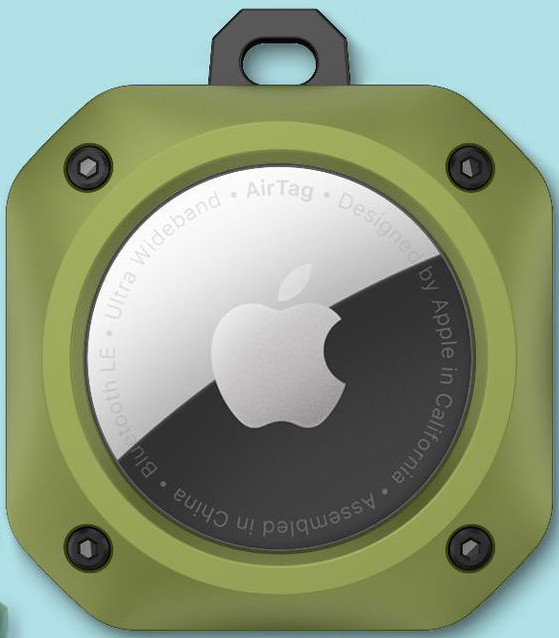 Tiera Apple AirTag durable cover green