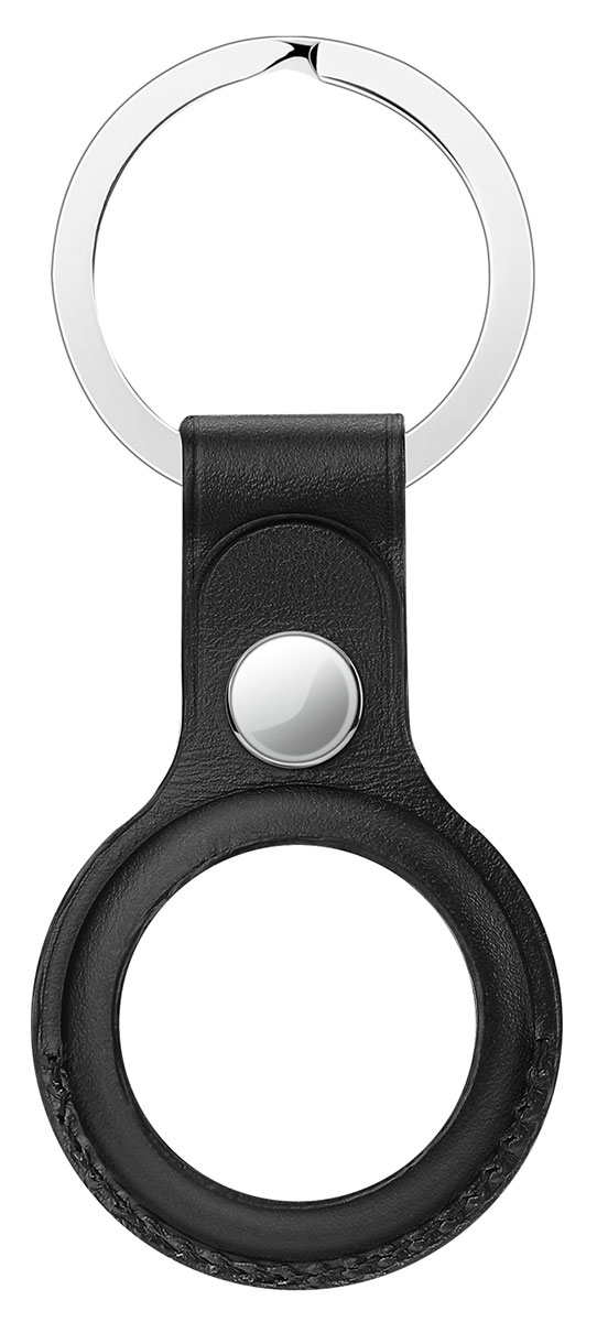 Tiera leather Apple AirTag key ring black