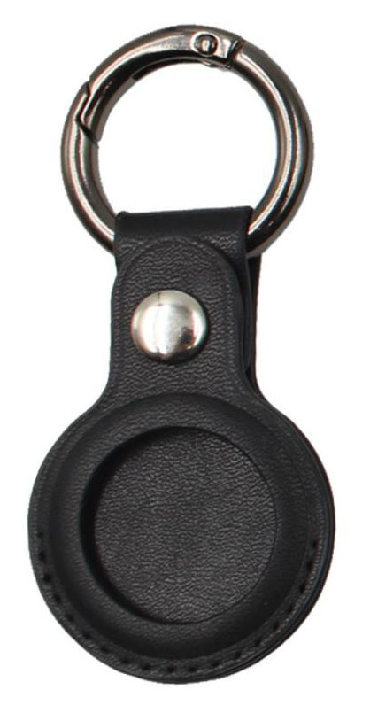 Tiera faux leather Apple AirTag cover black