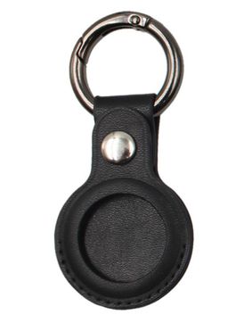 Tiera faux leather Apple AirTag cover black