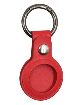 Tiera faux leather Apple AirTag cover red