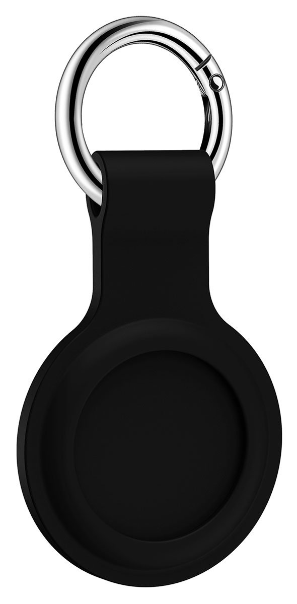Tiera silicone Apple AirTag key ring holder black