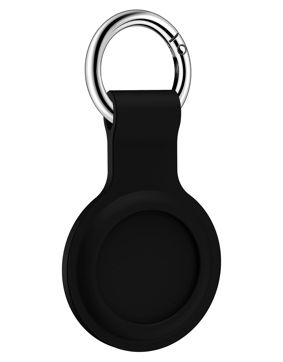 Tiera silicone Apple AirTag key ring holder black