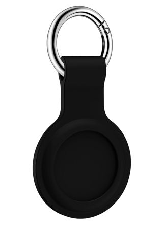 Tiera silicone Apple AirTag key ring holder black