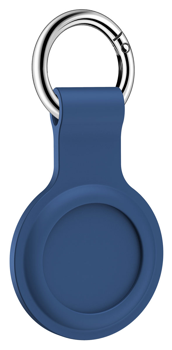 Tiera silicone Apple AirTag key ring holder blue
