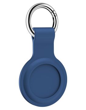 Tiera silicone Apple AirTag key ring holder blue