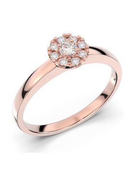 Festive Bella halo diamond ring 606-015-PK