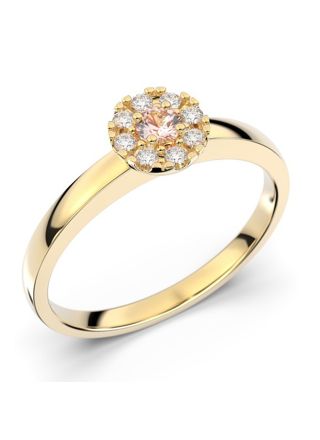 Festive Bella morganite halo diamond ring 606-015M-KK