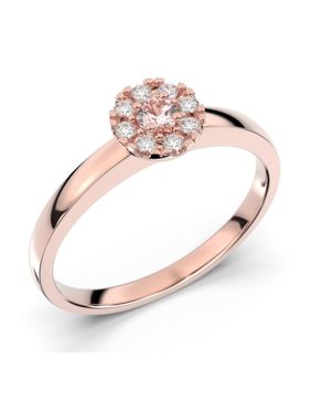 Festive Bella morganite halo diamond ring 606-015M-PK
