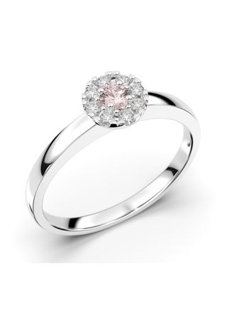 Festive Bella morganite halo diamond ring 606-015M-VK