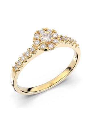 Festive Bella halo diamond ring 607-025-KK