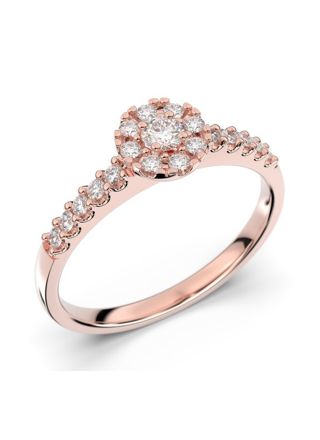Festive Bella halo diamond ring 607-025-PK