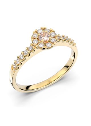 Festive Bella morganite halo diamond ring 607-025M-KK