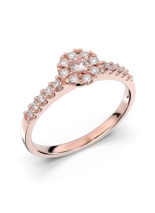 Festive Bella morganite halo diamond ring 607-025M-PK