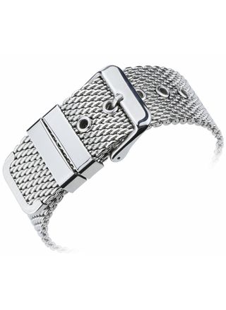 Tiera thick Mesh bracelet silver