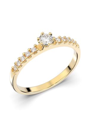 Festive Julie side stone diamond ring 608-022-KK