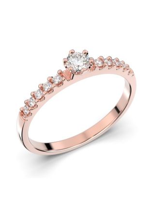 Festive Julie side stone diamond ring 608-022-PK