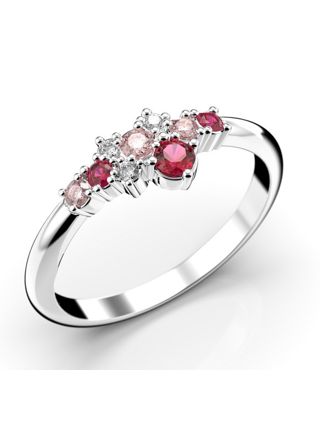 Festive Nelly Pink diamond and precious stones ring 609-019P-VK