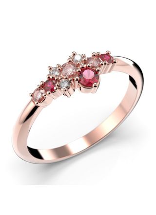 Festive Nelly Pink diamond and precious stones ring 609-019P-PK