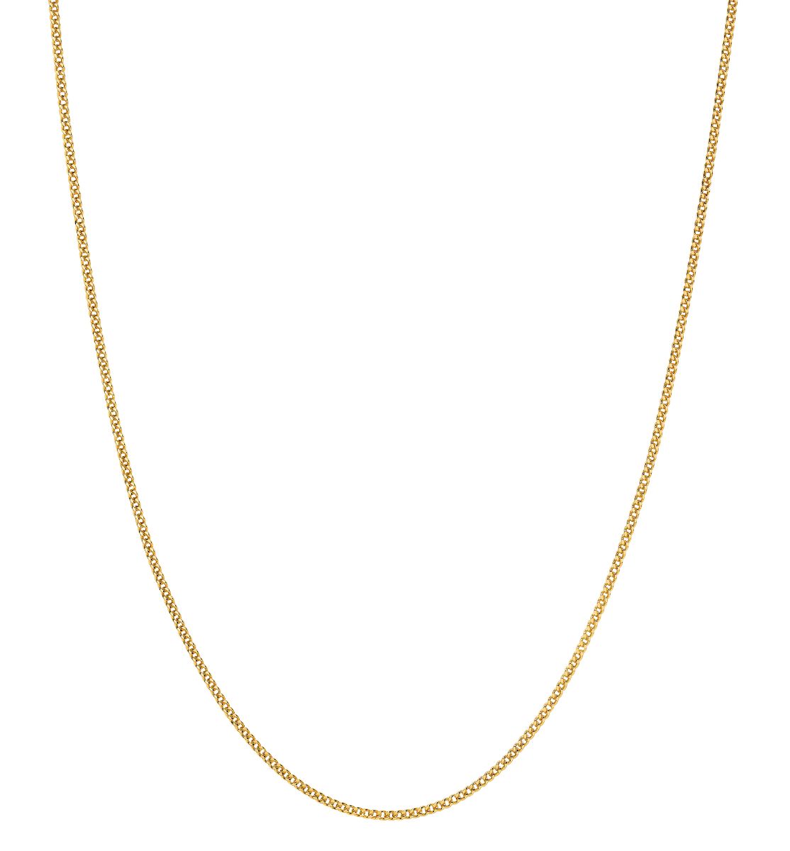 Lykka Basics 9-karat 1,1 mm curb gold chain necklace 51 cm