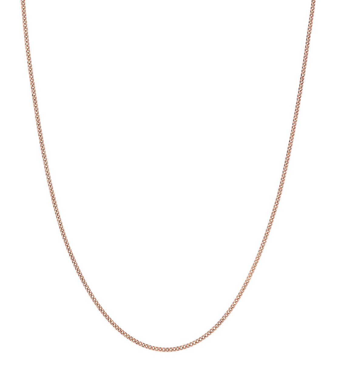 Lykka Basics 9-karat 1,1 mm curb rose gold chain necklace 41 cm