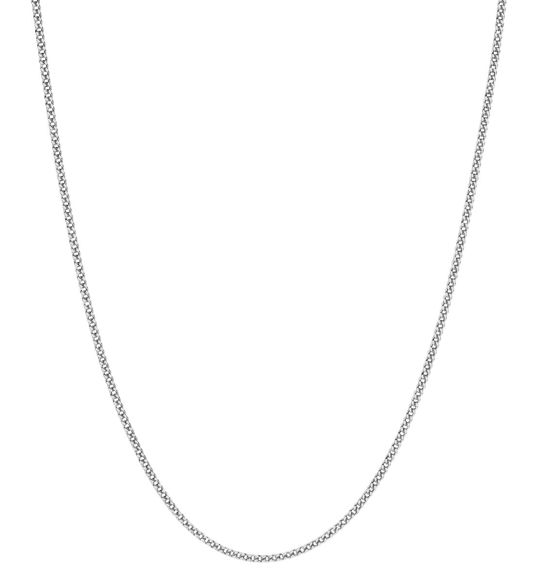 Lykka Basics 9-karat 1,2 mm curb white gold chain necklace 41 cm