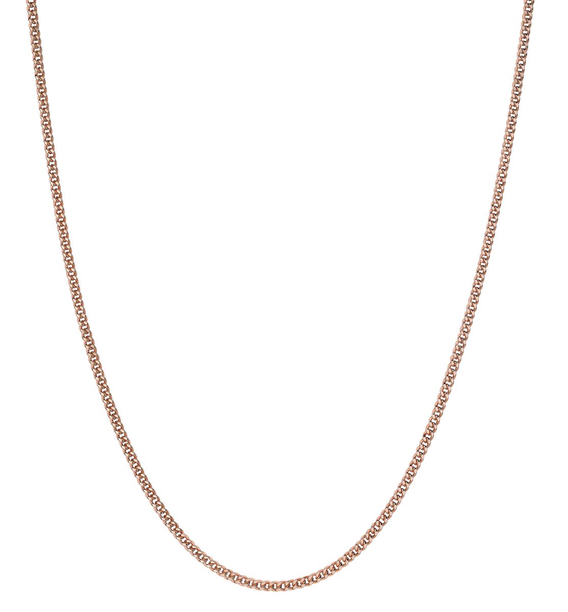 Lykka Basics 9-karat 1,4 mm curb rose gold chain necklace 46 cm