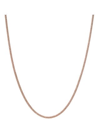 Lykka Basics 9-karat 1,4 mm curb rose gold chain necklace