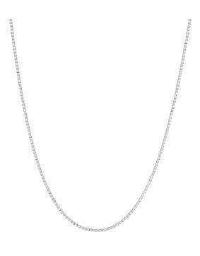 Lykken Basics 9-karat 0,8 mm box white gold chain necklace